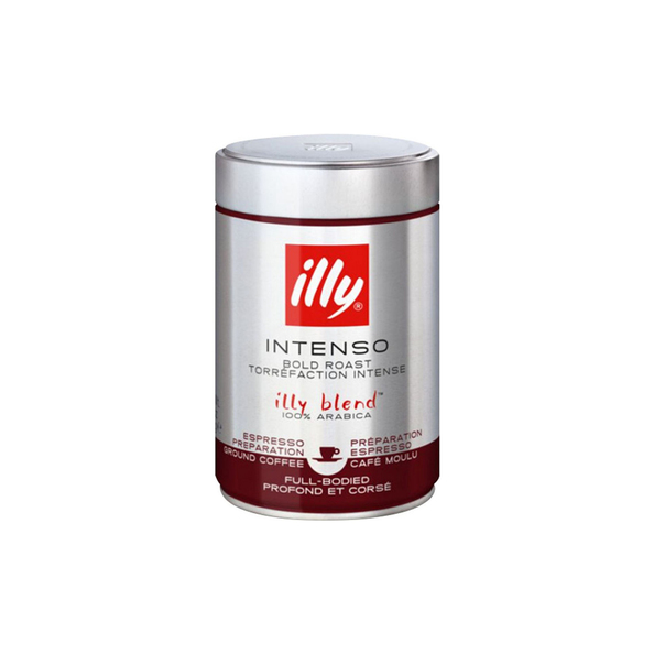 illy espresso intenso gemalen koffie blik 250 gr