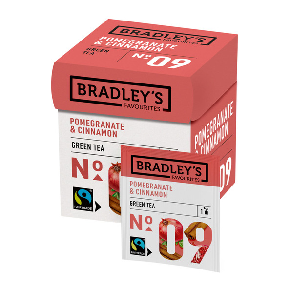 Bradley's favourites green tea pomegranate cinnamon 12x1.75 gram No. 09