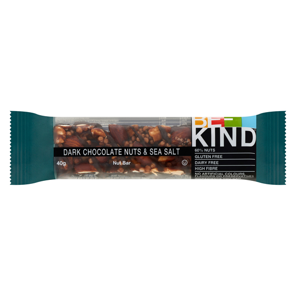 Be-kind single dark chocolate nuts & seasalt 40 gr