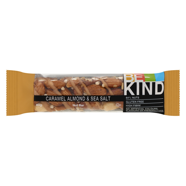Be-kind single caramel almond & seasalt 40 gr