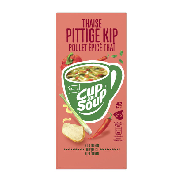 Knorr Cup-a-Soup Thaise Pittige Kip 21 x 175 ml