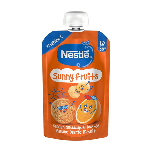 Nestle sunny fruits banaan sinaasappel biscuit 110 gr