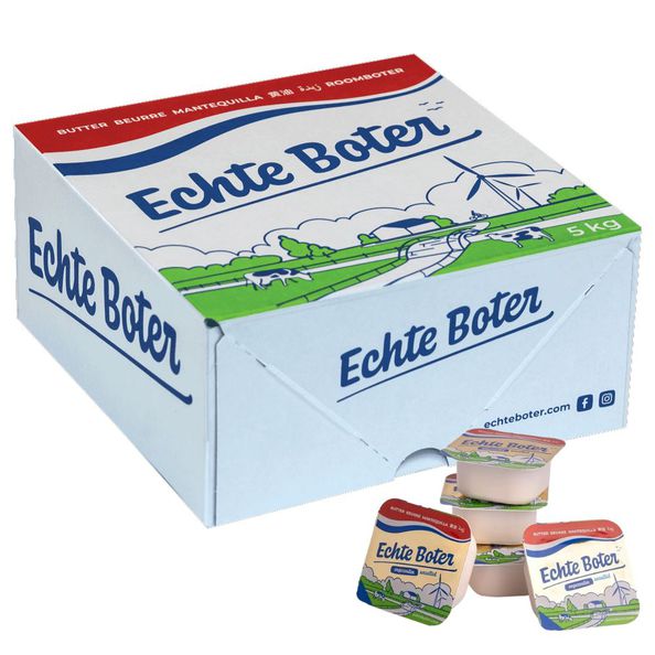 Echte boter roomboter 82% vet ongezouten cups 10 gr