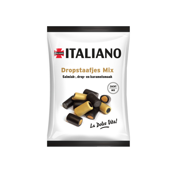 Italiano dropstaafjesmix 250 gr