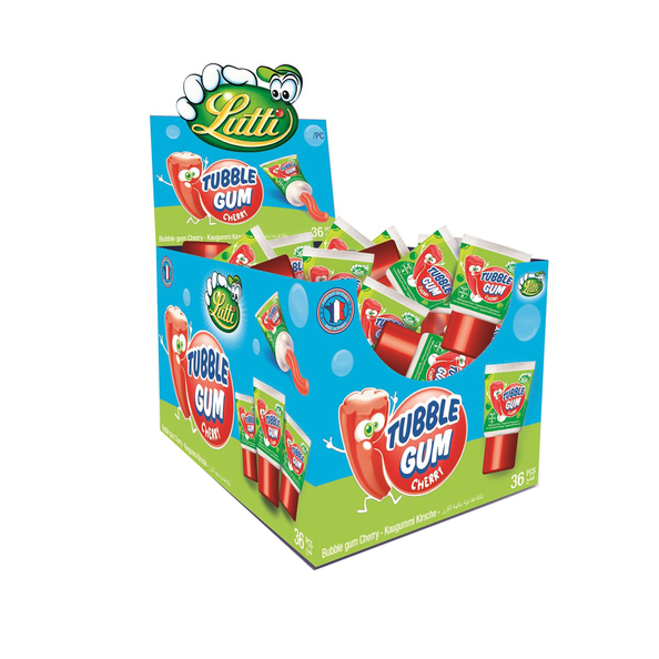 Lutti tubble gum cherry tube 35 gr