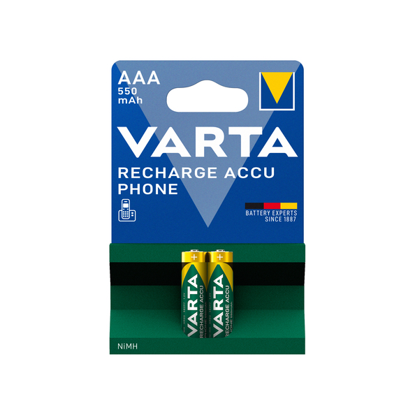 Varta phone power accu AAA HR03 500 mAh blister 2 stuks