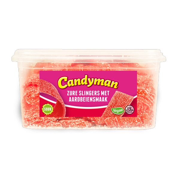 Candyman zure slingers aardbei 1 kg