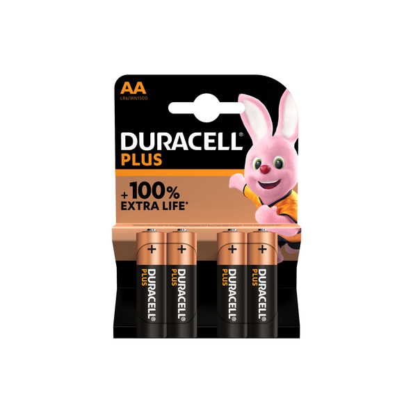 Duracell plus 100% AA 4-pack (LR6)