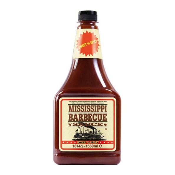 Mississippi barbecue saus sweet 'n spicy 1560ml.