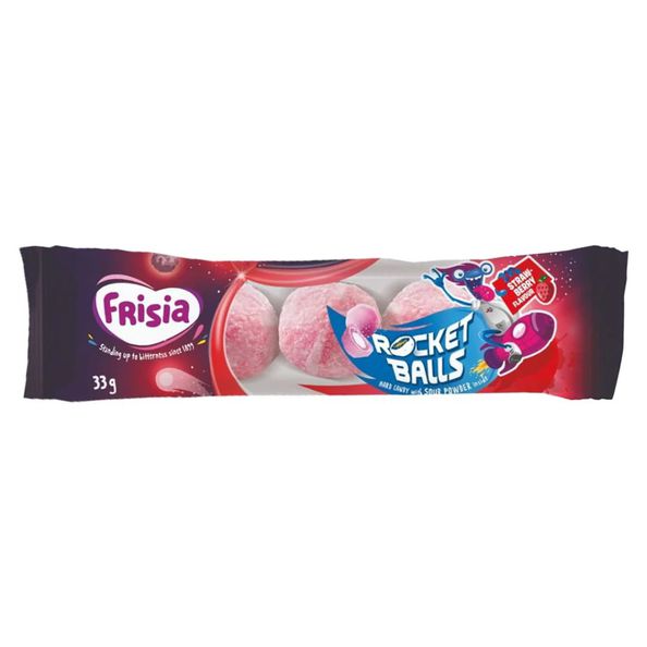 Frisia rocket balls zure kogels aardbei 5-pack