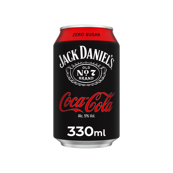 Jack daniel's & coca cola zero blik 33 cl