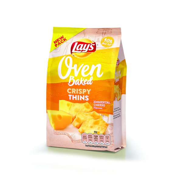 Lay's oven crispy thins emmental cheese 90 gr
