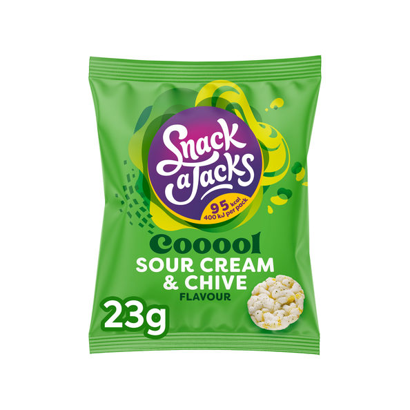 Snack a jacks crispies cream & chive 23 gr