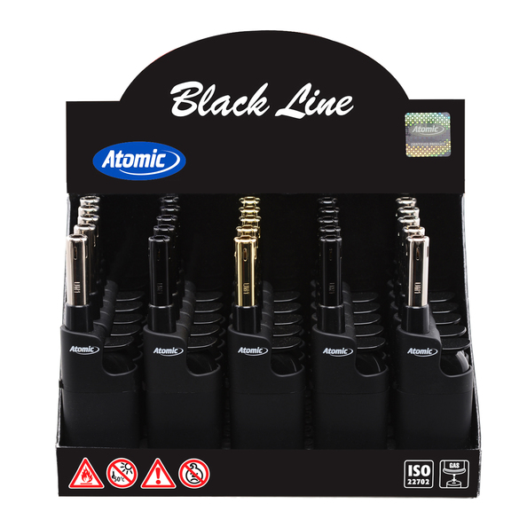 Atomic electronic mini bbq lighter black line