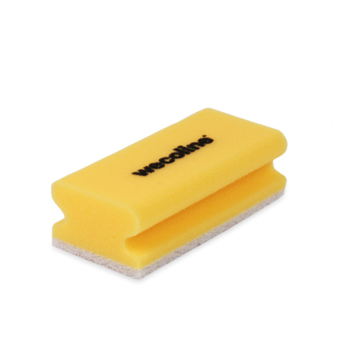 Weco schuurspons met grip geel/wit 142x70x45 mm 10 stuks