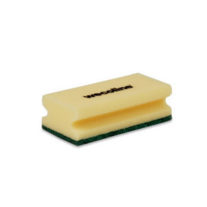 Weco schuurspons met grip geel/groen 142x70x45 mm 10 stuks