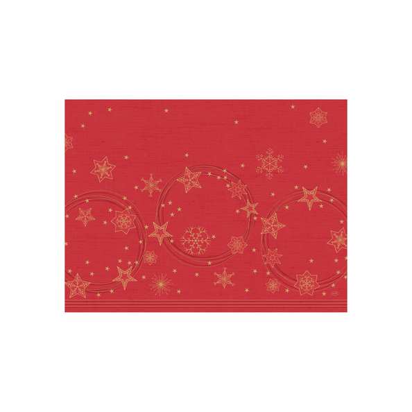 Duni placemat papier star shine red 30x40cm pak 250 stuks