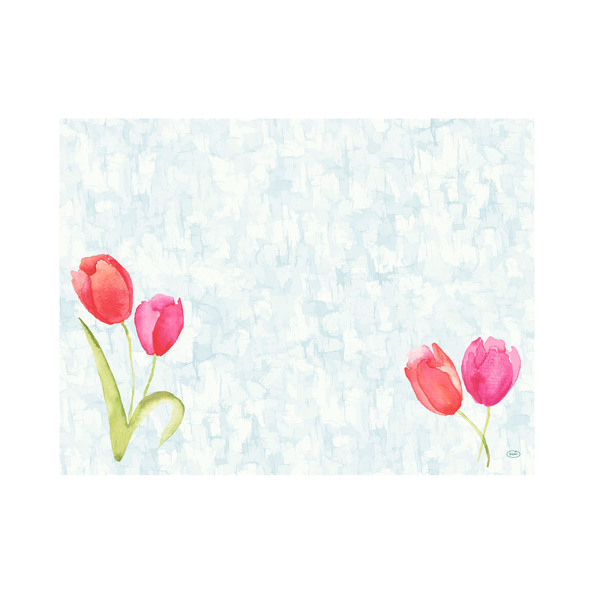 Dunicel placemats bio painted tulips 30x40 cm 100 stuks