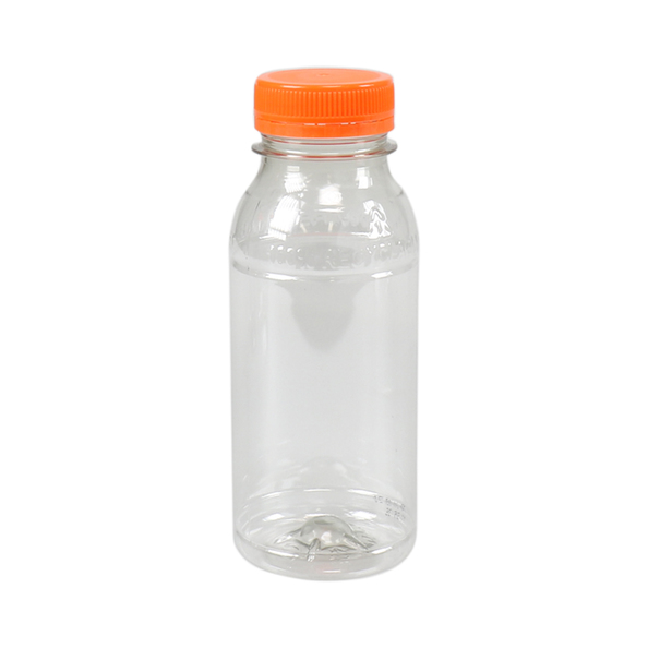 Fles RPET  250 ml met oranje dop