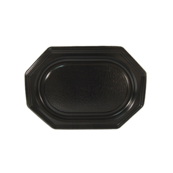 Cateringschalen ovaal rpet 35x25x2 cm zwart