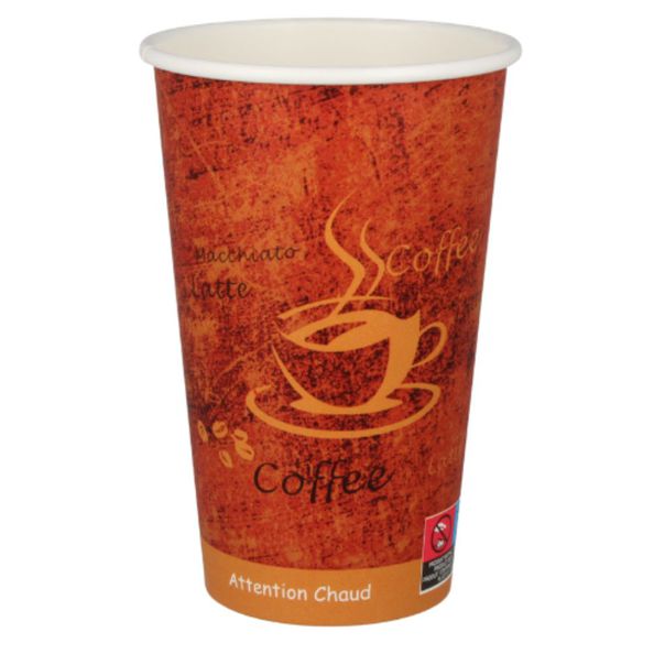 Kartonnen koffiebeker espresso gold 450 cc