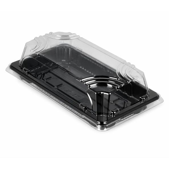 Sushi tray SY-01 + deksel 164x88x20mm zwart