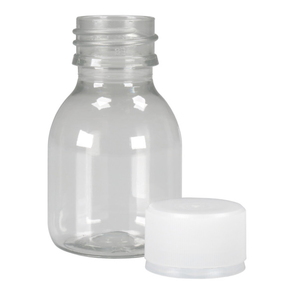 Fles 60ml RPET met transparante dop