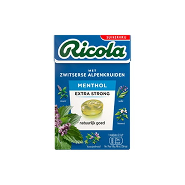 Ricola menthol extra strong sv doosje 50 gr