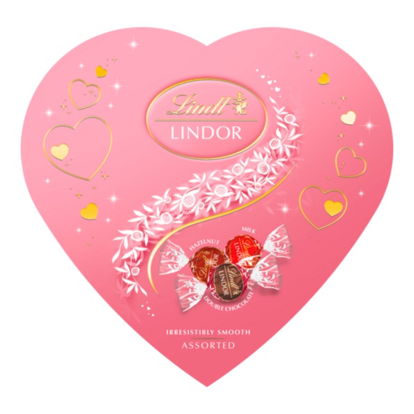 Lindt lindor heart pink assorted doosje 160 gr