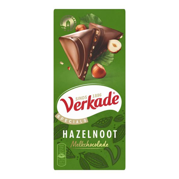 Verkade reep hazelnoot melk 90 gr