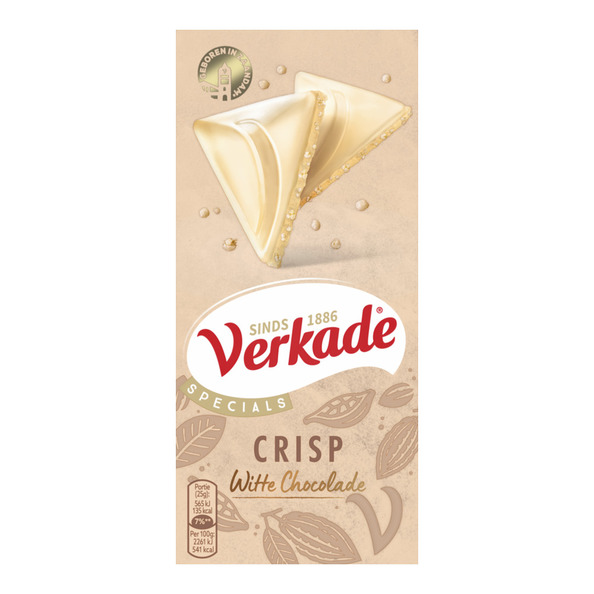 Verkade reep wit crisp 90 gr