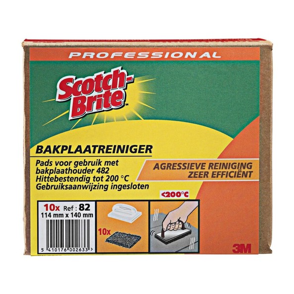 3M Scotch Brite 82 bakplaatreiniger pads 114x140mm a10