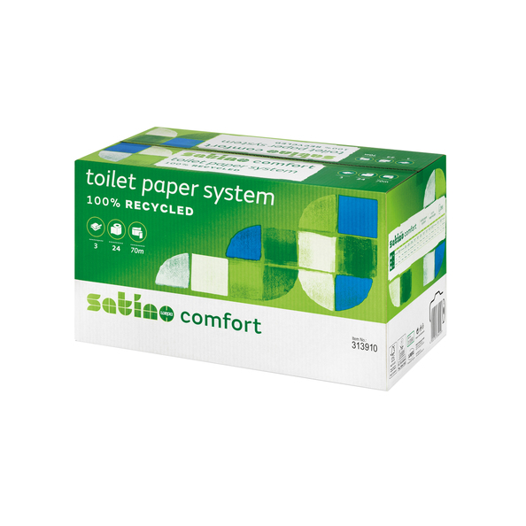 Satino toiletpapier JT3 systeemrol 3 laags 24 x 70 meter