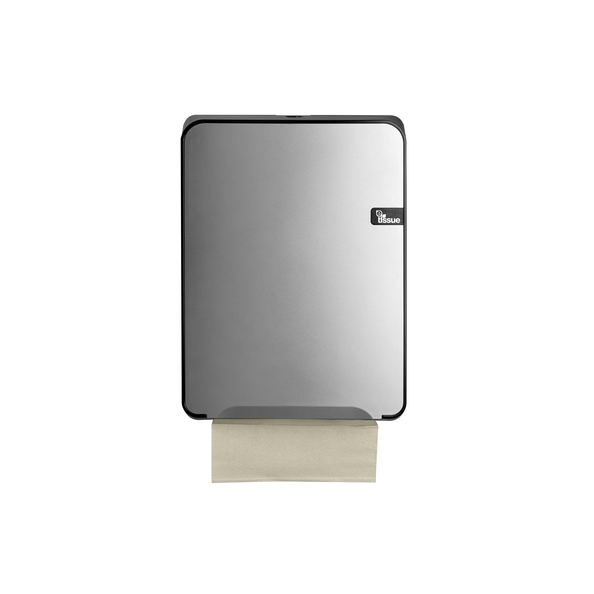 E-tissue vouwhanddoekdispenser C-vouw en Multifold zilver