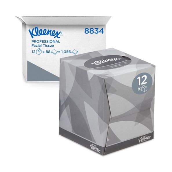 Facial tissue in kubus 2 laags 110x100x120mm 12 x