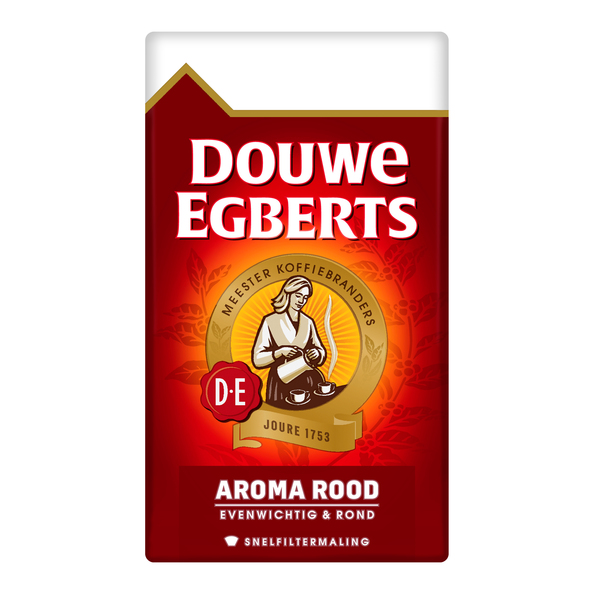 Douwe Egberts aroma rood 250 gram - Snelfiltermaling - FOOX Groothandel