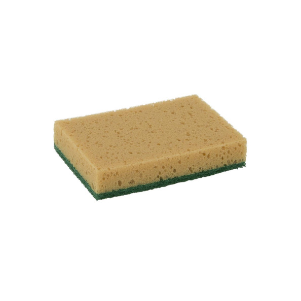 Schuurspons bruin / groen 140x95x28mm a10