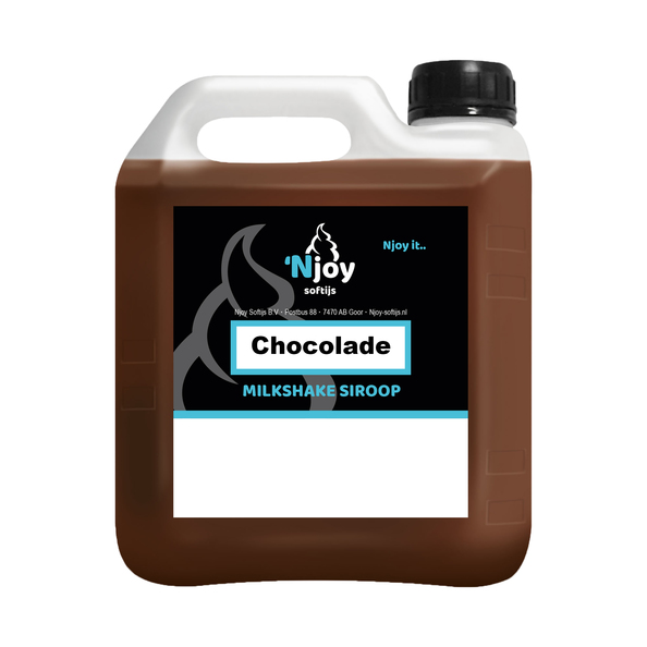 NJOY shakesiroop chocolade 2 liter