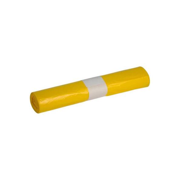 Afvalzak powersterko geel 80x110cm T25 15x20st