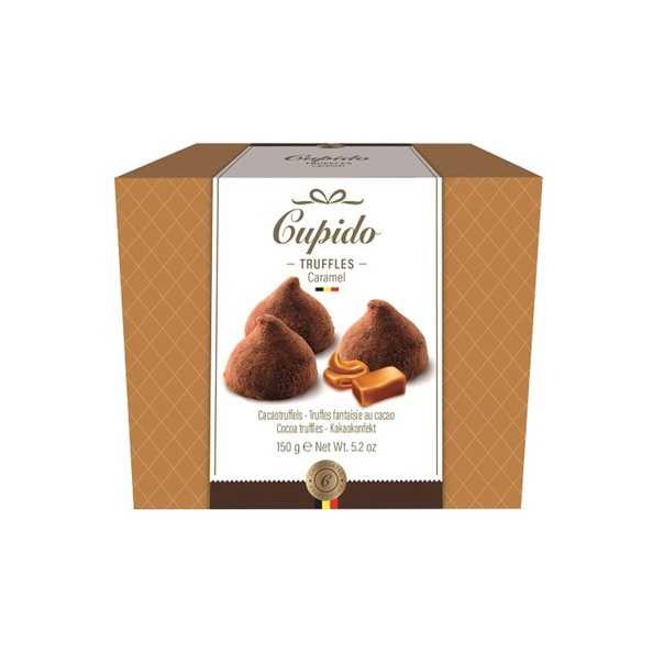 Cupido cacaotruffels caramel 150gr. a12