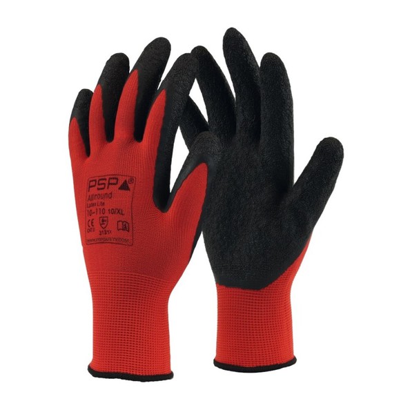 PSP werkhandschoen 10-110 allround latex lite red maat 9 144 paar