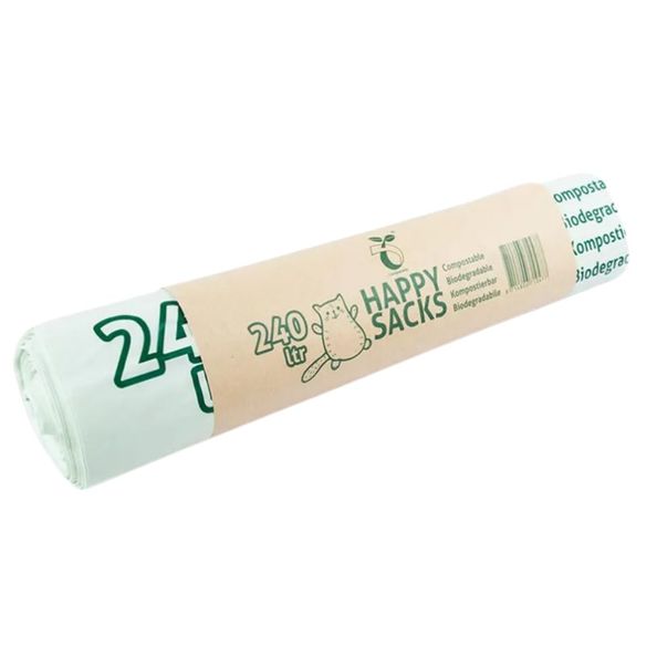 Afvalzak Bio Happy Sacks 115x140cm T18 240ltr 15x10st