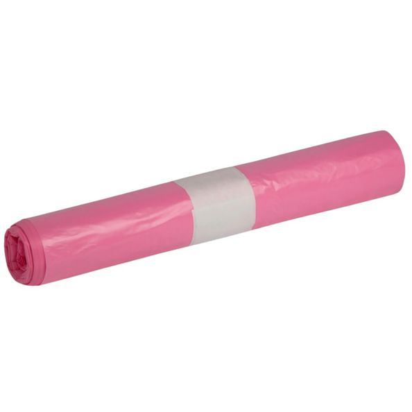 Afvalzak roze 58x100cm T23 25x20st