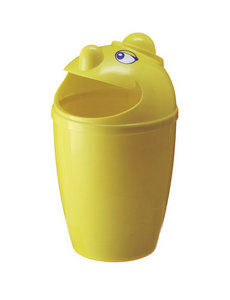 Afvalbak met gezicht geel 75 liter