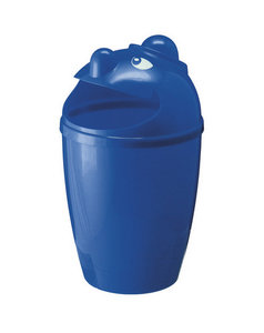 Afvalbak met gezicht blauw 75 liter