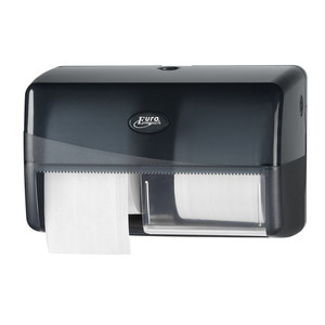 Euro pearl black duo toiletrolhouder coreless