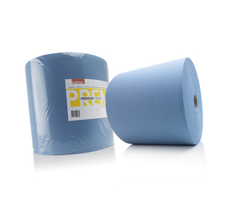 Satino comfort poetsrol blauw 37cm  3 laags 350 meter