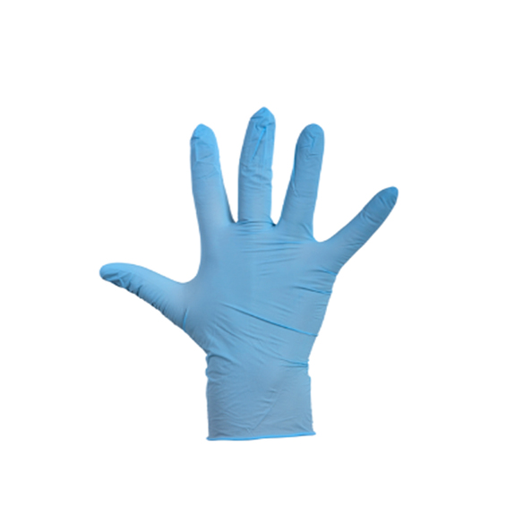 Handschoen latex blauw gepoederd M a100