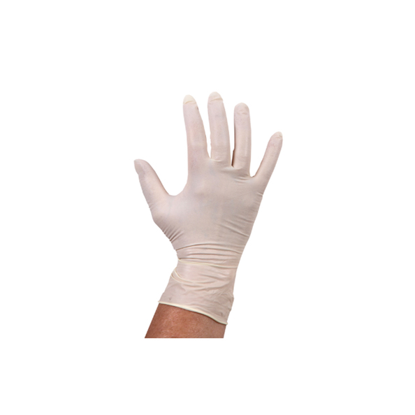 Handschoen latex wit ongepoederd XL a100