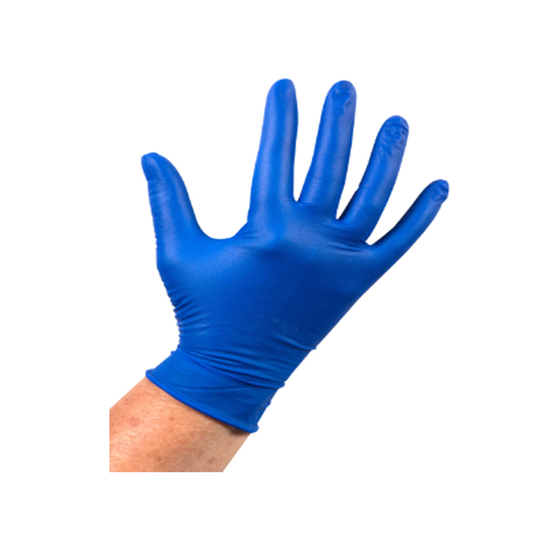 Handschoen latex blauw ongepoederd XL a100